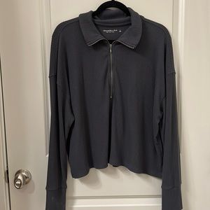 NWOT Abercrombie quarter zip ribbed sweater